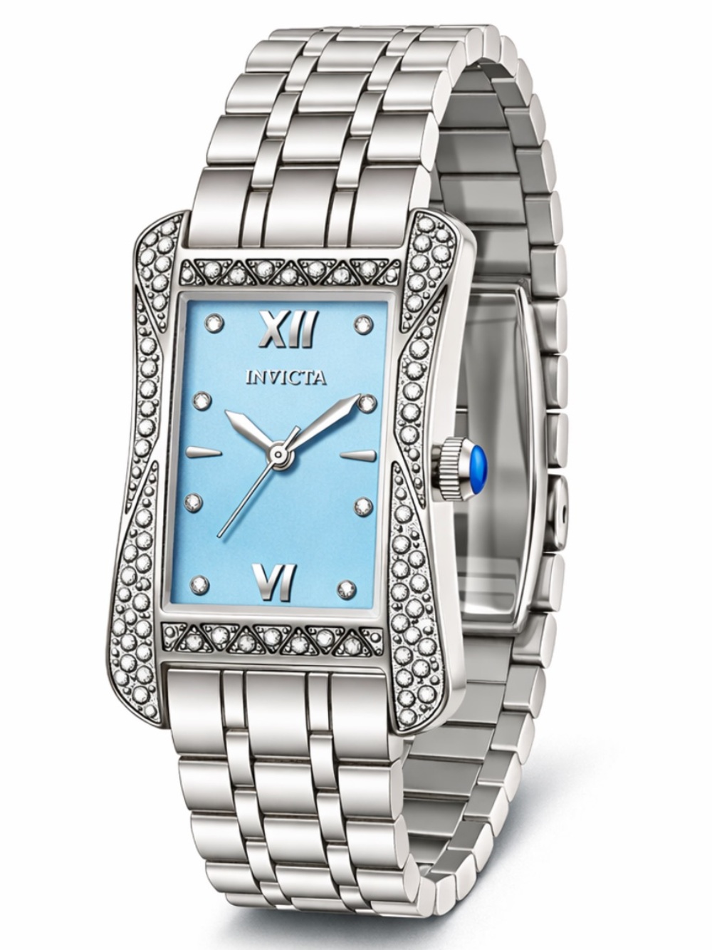 NEW Invicta Wildflower Women’s Watch 26mm Silver Blue Crystal Steel 69280